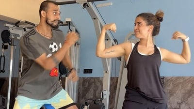 Fitness trainer Tridev Pandey works with actors such as Sanya Malhotra, among others. (Instagram/Tridev Pandey) Fitness trainer Tridev Pandey works with actors such as Sanya Malhotra, among others. (Instagram/Tridev Pandey)