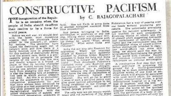 From the Archive: The republic must affirm its resolve for world peace