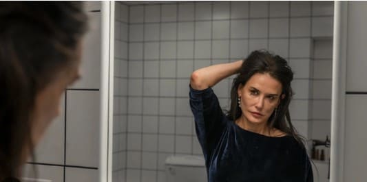 “Coralie Fargeat’s gross-out extravaganza The Substance proved to be one of the festival’s hottest tickets.” (Film still) “Coralie Fargeat’s gross-out extravaganza The Substance proved to be one of the festival’s hottest tickets.” (Film still)