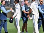 Steve Smith and Virat Kohli at the end of the first BGT match in Perth's Optus Stadium. Steve Smith and Virat Kohli at the end of the first BGT match in Perth's Optus Stadium.