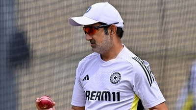 India's team coach Gautam Gambhir looks on during a practice session. (Photo by SAEED KHAN / AFP) (AFP) India's team coach Gautam Gambhir looks on during a practice session. (Photo by SAEED KHAN / AFP) (AFP)
