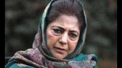 Former J&K chief minister and president of the People’s Democratic Party, (PDP), Mehbooba Mufti, on Saturday, said that “pilgrimages should not be converted into places of tourism” and that “any move to create ropeway project at Shri Mata Vaishno Devi cave shrine from Tarakote Marg to Sanjichhat would render thousands of labourers jobless”. (HT File) Former J&K chief minister and president of the People’s Democratic Party, (PDP), Mehbooba Mufti, on Saturday, said that “pilgrimages should not be converted into places of tourism” and that “any move to create ropeway project at Shri Mata Vaishno Devi cave shrine from Tarakote Marg to Sanjichhat would render thousands of labourers jobless”. (HT File)
