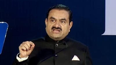 Gautam Adani, Chairman, Adani Group, speaks at the 51st Gem & Jewellery Awards, in Jaipur on Saturday. (ANI) Gautam Adani, Chairman, Adani Group, speaks at the 51st Gem & Jewellery Awards, in Jaipur on Saturday. (ANI)