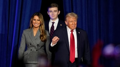 A resurfaced clip of young Barron Trump speaking with his mom, Melania Trump, and expressing his birthday wish before turning 3 has gone viral on social media, (AP) A resurfaced clip of young Barron Trump speaking with his mom, Melania Trump, and expressing his birthday wish before turning 3 has gone viral on social media, (AP)