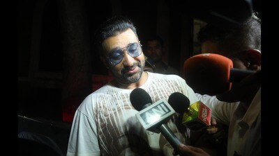 Raj Kundra stepping outside Enforcement Directorate, at Ballard Estate in Mumbai on October 30, 2019. (File)