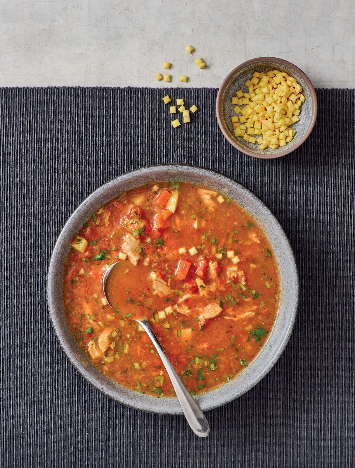 Benjamin’s marag is a synthesis of marak, which is Hebrew for soup, and murgh, Hindi for chicken. The hearty tomato-based comfort meal makes for a good first course, light lunch or winter dinner. (Photo: Shibani Mishra) Benjamin’s marag is a synthesis of marak, which is Hebrew for soup, and murgh, Hindi for chicken. The hearty tomato-based comfort meal makes for a good first course, light lunch or winter dinner. (Photo: Shibani Mishra)