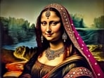 A Delhi student used AI to create an Indian version of the Mona Lisa, sparking online creativity.






