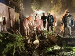 Rescue teams are working tirelessly to evacuate those stranded in the floodwaters.
