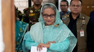 Bangladesh former Prime Minister Sheikh Hasina. (File) (AP) Bangladesh former Prime Minister Sheikh Hasina. (File) (AP)