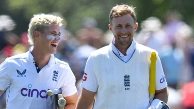 Joe Root helped England chase down 104 vs New Zealand alongside debutant Jacob Bethell, crossing Sachin Tendulkar's record for most fourth innings runs in Tests. (AFP) Joe Root helped England chase down 104 vs New Zealand alongside debutant Jacob Bethell, crossing Sachin Tendulkar's record for most fourth innings runs in Tests. (AFP)