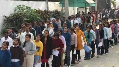 Carrying any unauthorized materials, such as notes, written papers, or electronic devices, into the exam hall was strictly forbidden. (Santosh Kumar)