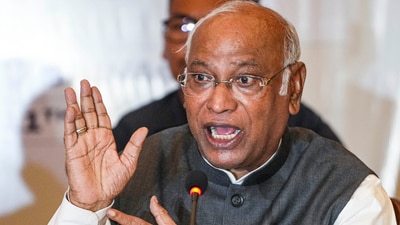 Congress President Mallikarjun Kharge has taken a dig at the BJP on Sunday. (PTI) Congress President Mallikarjun Kharge has taken a dig at the BJP on Sunday. (PTI)