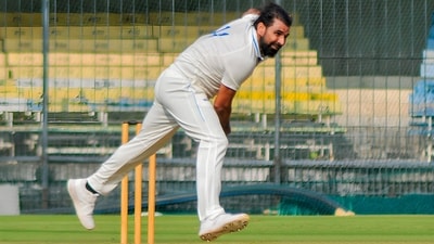 Mohammed Shami is working up his fitness with domestic games, looking forward to a return for India in the BGT. (PTI) Mohammed Shami is working up his fitness with domestic games, looking forward to a return for India in the BGT. (PTI)