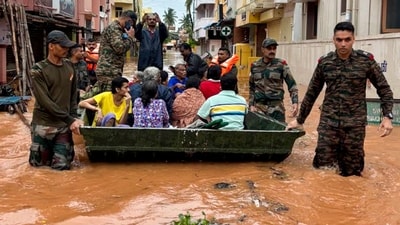 Cyclone Fengal updates: Indian Army troops rescued over a 100 people in Puducherry on Sunday. (PTI) Cyclone Fengal updates: Indian Army troops rescued over a 100 people in Puducherry on Sunday. (PTI)