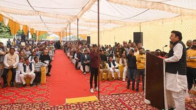 Rao Narbir Singh at a Samadhan Shivir in Gurugram Sector 108 on Saturday. (Parveeen Kumar/HT Photo) Rao Narbir Singh at a Samadhan Shivir in Gurugram Sector 108 on Saturday. (Parveeen Kumar/HT Photo)