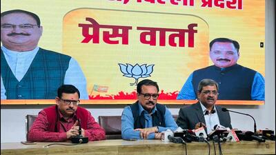 Sachdeva and other BJP leaders speak to the media. (ANI) Sachdeva and other BJP leaders speak to the media. (ANI)