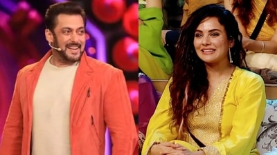 Salman Khan couldn't help but blush at Sara Arfeen Khan's joke. Salman Khan couldn't help but blush at Sara Arfeen Khan's joke.