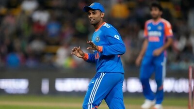 India's T20I captain Suryakumar Yadav. (AP Photo/Themba Hadebe) (AP) India's T20I captain Suryakumar Yadav. (AP Photo/Themba Hadebe) (AP)