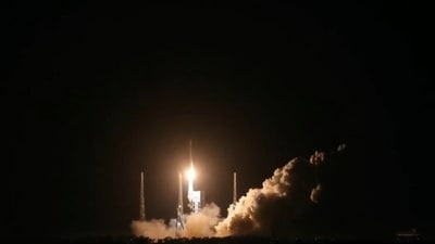 The carrier rocket, named Long March-12 Y1, was sent to space by state-owned Hainan International Commercial Aerospace Launch Co. (X/@globaltimesnews)