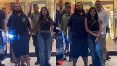 In Mumbai, Anant Ambani and Radhika Merchant spotted holding hands after Dua Lipa concert. (Instagram/varindertchawla) In Mumbai, Anant Ambani and Radhika Merchant spotted holding hands after Dua Lipa concert. (Instagram/varindertchawla)