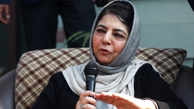 Peoples Democratic Party (PDP) President Mehbooba Mufti addresses party workers during a party meeting, at Nanak Nagar in Jammu on Sunday. (ANI) Peoples Democratic Party (PDP) President Mehbooba Mufti addresses party workers during a party meeting, at Nanak Nagar in Jammu on Sunday. (ANI)