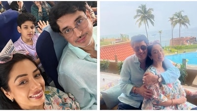 Rupali Ganguly vacations with husband Aswin K Verma and son Rudraansh. Rupali Ganguly vacations with husband Aswin K Verma and son Rudraansh.