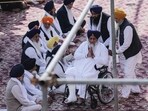 Former Punjab Deputy Chief Minister Sukhbir Singh Badal appears before Akal Takht after being summoned, at the Golden Temple in Amritsar on Monday. Former Punjab Deputy Chief Minister Sukhbir Singh Badal appears before Akal Takht after being summoned, at the Golden Temple in Amritsar on Monday.