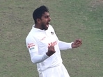 Mehidy Hasan Miraz picked a 12-wicket haul to power Bangladesh to a historic Test victory against the West Indies at Mirpur in 2018. Mehidy Hasan Miraz picked a 12-wicket haul to power Bangladesh to a historic Test victory against the West Indies at Mirpur in 2018.