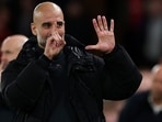 Pep Guardiola held up six fingers in retaliation to "sacked in the morning" chants from Liverpool fans Pep Guardiola held up six fingers in retaliation to "sacked in the morning" chants from Liverpool fans