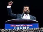 Former Chief of Staff to the U.S. Secretary of Defense Kash Patel speaks during a campaign rally for U.S. Republican presidential nominee, former President Donald Trump at Findlay Toyota Center on October 13, 2024 in Prescott Valley, Arizona. US President-elect Donald Trump nominated Kash Patel as FBI director on November 30, 2024. Former Chief of Staff to the U.S. Secretary of Defense Kash Patel speaks during a campaign rally for U.S. Republican presidential nominee, former President Donald Trump at Findlay Toyota Center on October 13, 2024 in Prescott Valley, Arizona. US President-elect Donald Trump nominated Kash Patel as FBI director on November 30, 2024.
