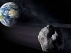 In this artistic rendering, two asteroids fly past Earth. (Representational Image) In this artistic rendering, two asteroids fly past Earth. (Representational Image)