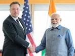 Prime Minister Narendra Modi shakes hand with Tesla chief executive Elon Musk during their meeting in New York City, New York, U.S., June 20, 2023