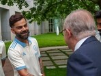 Virat Kohli greets Australian Prime Minister Anthony Albanese