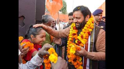 Days ahead of the farmers’ march to the national capital on December 6, Haryana chief minister Nayab Singh Saini on Monday said that they should protest in Congress-ruled states to seek minimum support price (MSP) and the Centre, and the Haryana government is committed to provide assured price on crops. (HT Photo)