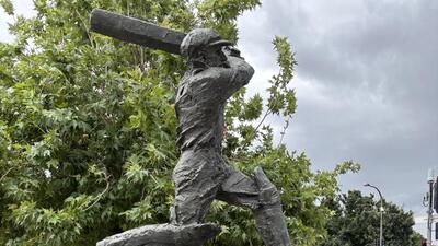 Don Bradman statue. (HT Photo) Don Bradman statue. (HT Photo)