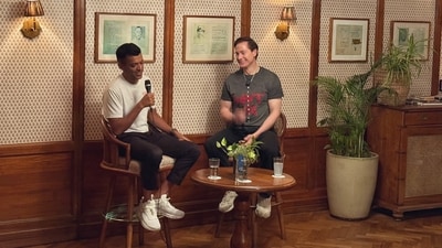 In Mumbai, Bryan Johnson and Deepinder Goyal discussed anti-ageing and Johnson’s Blueprint project. (X/@akshaybd) In Mumbai, Bryan Johnson and Deepinder Goyal discussed anti-ageing and Johnson’s Blueprint project. (X/@akshaybd)