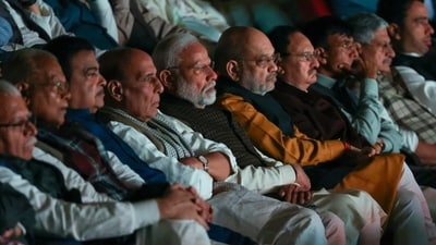 Prime Minister Narendra Modi watches The Sabarmati Report at the Balyogi Auditorium with Cabinet members (X-@narendramodi) Prime Minister Narendra Modi watches The Sabarmati Report at the Balyogi Auditorium with Cabinet members (X-@narendramodi)