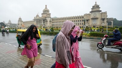 The IMD has also issued a yellow alert for Bengaluru and districts such as Hassan, Mandya, and Ramanagara, warning of heavy rainfall (6–11 cm). (PTI) The IMD has also issued a yellow alert for Bengaluru and districts such as Hassan, Mandya, and Ramanagara, warning of heavy rainfall (6–11 cm). (PTI)