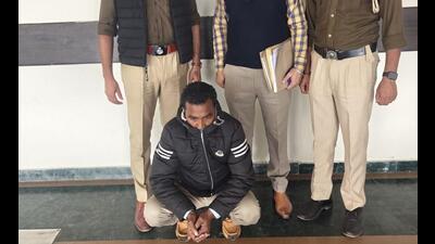Police had received a tip-off that he was in Mohali to supply a drug contraband. (HT Photo)