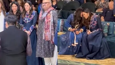 Shloka Mehta enjoys a lively performance at a wedding in Jaipur. (Screengrab Instagram/@karnamtheband ) Shloka Mehta enjoys a lively performance at a wedding in Jaipur. (Screengrab Instagram/@karnamtheband )