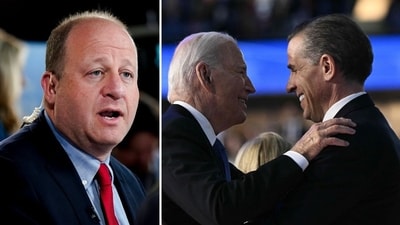 Colorado Gov. Jared Polis first Dem to call out Joe Biden for pardoning Hunter (Photographer: Al Drago/Bloomberg, photo by Brendan SMIALOWSKI / AFP)