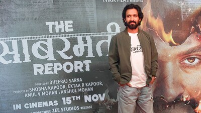 Actor Vikrant Massey promotes his film 'The Sabarmati Report' in Patna. (PTI) Actor Vikrant Massey promotes his film 'The Sabarmati Report' in Patna. (PTI)