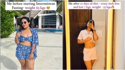 “I lost 7 kgs and huge inches in just 21 days doing intermittent fasting," wrote Richa Gangani. (Instagram/@dieticianricha2095) “I lost 7 kgs and huge inches in just 21 days doing intermittent fasting," wrote Richa Gangani. (Instagram/@dieticianricha2095)