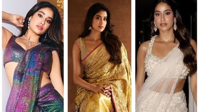 Like Janhvi Kapoor, shine bright this wedding season in these sarees (Photos: Instagram) Like Janhvi Kapoor, shine bright this wedding season in these sarees (Photos: Instagram)