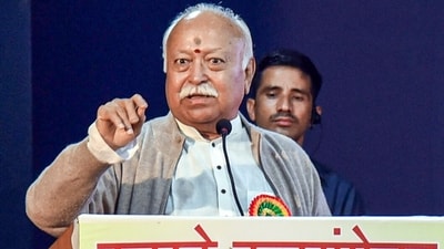 RSS chief Mohan Bhagwat had made the remarks while expressing concerns about the declining population growth in India. (ANI) RSS chief Mohan Bhagwat had made the remarks while expressing concerns about the declining population growth in India. (ANI)