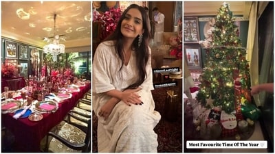 Sonam Kapoor hosted friends and family at her opulent Mumbai home. Sonam Kapoor hosted friends and family at her opulent Mumbai home.