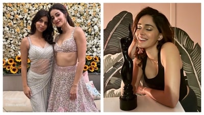 Suhana Khan celebrates Ananya Panday's Filmfare win. Suhana Khan celebrates Ananya Panday's Filmfare win.