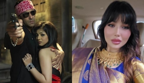 Ayesha Takia in a still from Wanted (2009); Ayesha Takia now Ayesha Takia in a still from Wanted (2009); Ayesha Takia now