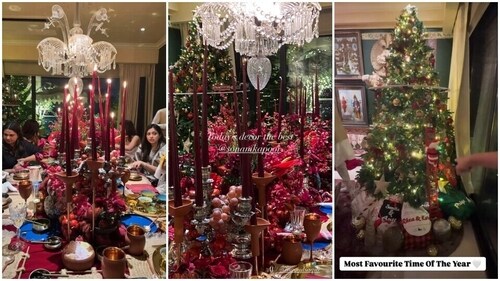 Sonam beautifully decorated her house with a Christmas theme in mind. Sonam beautifully decorated her house with a Christmas theme in mind.