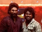 Allu Arjun posed with his fan at Pushpa 2 event in Hyderabad. Allu Arjun posed with his fan at Pushpa 2 event in Hyderabad.